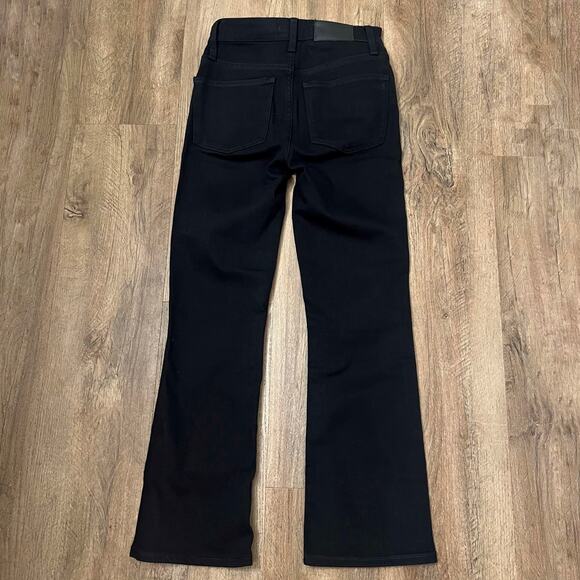 Madewell Women Cali Demi-Boot Jeans in Black Frost: TENCEL Denim Edition Size 23 - Picture 4 of 11